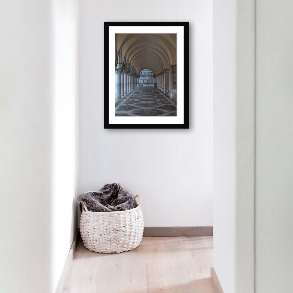 Immerse in Venice’s grandeur with this piece showcasing the ancient structure’s grace and harmonious lines.